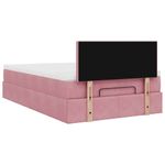 Casa si Gradina - Mobilier - Paturi si accesorii - Paturi - Cadru de pat otoman cu saltea roz 120x190 cm catifea - Infinity.ro