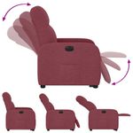 Casa si Gradina - Mobilier - Scaune si fotolii - Fotolii - Fotoliu electric rabatabil cu ridicare, rosu vin, textil - Infinity.ro