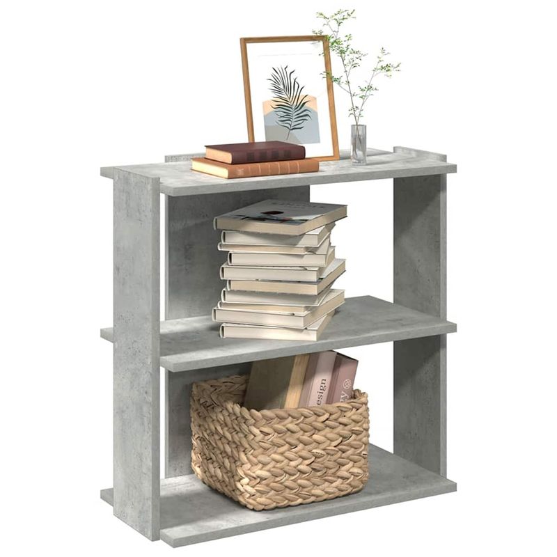 Casa si Gradina - Mobilier - Biblioteci si rafturi - Biblioteci - Biblioteca cu 3 niveluri gri beton 60x30x60 cm lemn - Infinity.ro