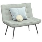 Casa si Gradina - Mobilier - Canapele si coltare - Banchete - Banca gri deschis 110x74x84 cm catifea - Infinity.ro