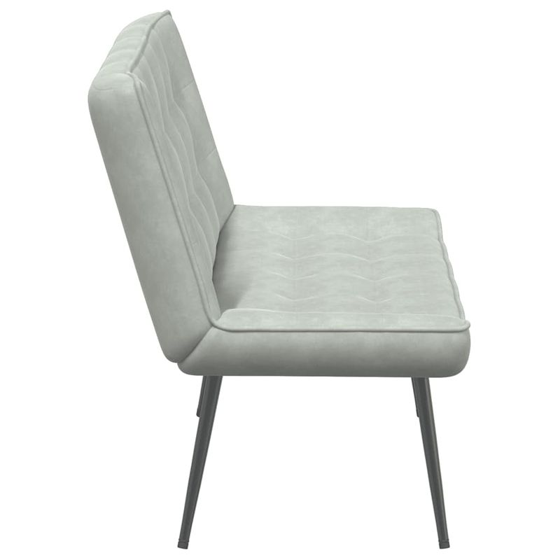 Casa si Gradina - Mobilier - Canapele si coltare - Banchete - Banca gri deschis 110x74x84 cm catifea - Infinity.ro