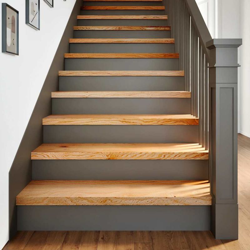 Casa si Gradina - Constructii - Scari si accesorii interioare - Accesorii scari interioare - Trepte de scara 8 buc maro deschis lemn masiv de stejar, mărime 100x30x2 cm - Infinity.ro