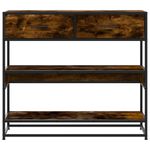 Casa si Gradina - Mobilier - Comode si corpuri - Console - Masuta consola, stejar fumuriu, 90x35x80 cm, lemn prelucrat - Infinity.ro