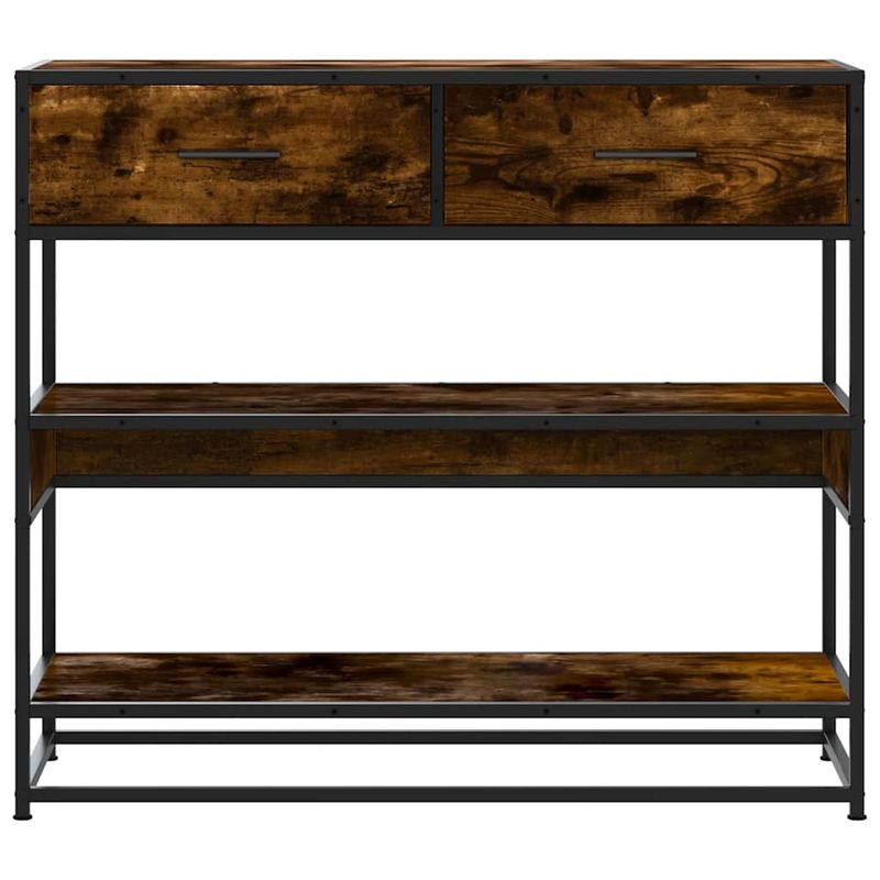 Casa si Gradina - Mobilier - Comode si corpuri - Console - Masuta consola, stejar fumuriu, 90x35x80 cm, lemn prelucrat - Infinity.ro