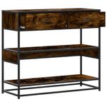 Casa si Gradina - Mobilier - Comode si corpuri - Console - Masuta consola, stejar fumuriu, 90x35x80 cm, lemn prelucrat - Infinity.ro