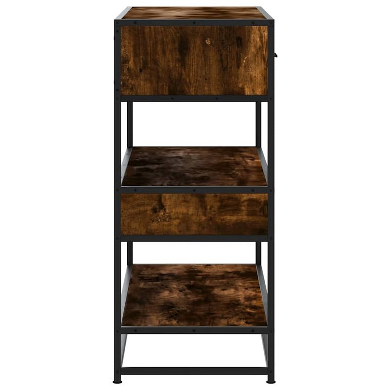 Casa si Gradina - Mobilier - Comode si corpuri - Console - Masuta consola, stejar fumuriu, 90x35x80 cm, lemn prelucrat - Infinity.ro