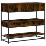 Casa si Gradina - Mobilier - Comode si corpuri - Console - Masuta consola, stejar fumuriu, 90x35x80 cm, lemn prelucrat - Infinity.ro