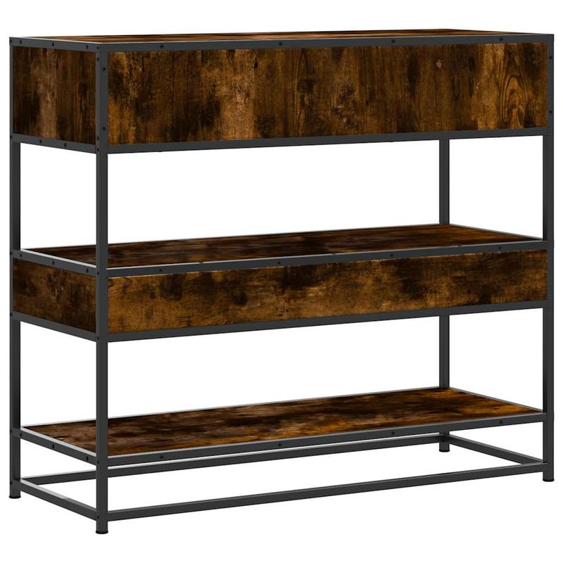 Casa si Gradina - Mobilier - Comode si corpuri - Console - Masuta consola, stejar fumuriu, 90x35x80 cm, lemn prelucrat - Infinity.ro