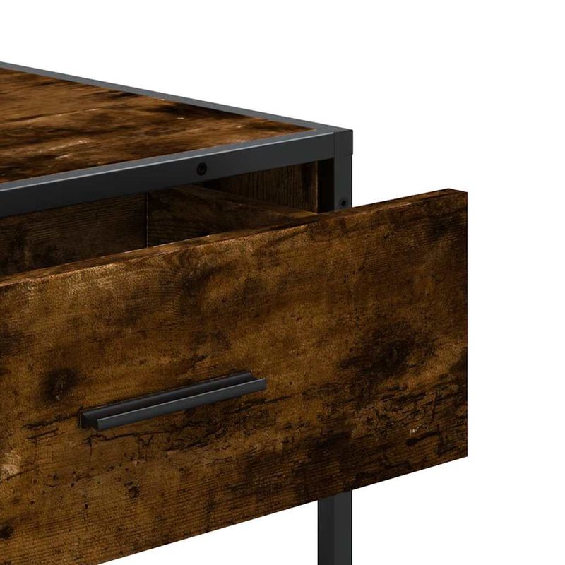 Casa si Gradina - Mobilier - Comode si corpuri - Console - Masuta consola, stejar fumuriu, 90x35x80 cm, lemn prelucrat - Infinity.ro