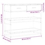 Casa si Gradina - Mobilier - Comode si corpuri - Console - Masuta consola, stejar fumuriu, 90x35x80 cm, lemn prelucrat - Infinity.ro