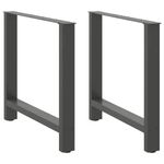 Casa si Gradina - Mobilier - Feronerie si accesorii mobila - Picioare masuta de cafea Antracit 2 buc 70x(72-73) cm Otel - Infinity.ro