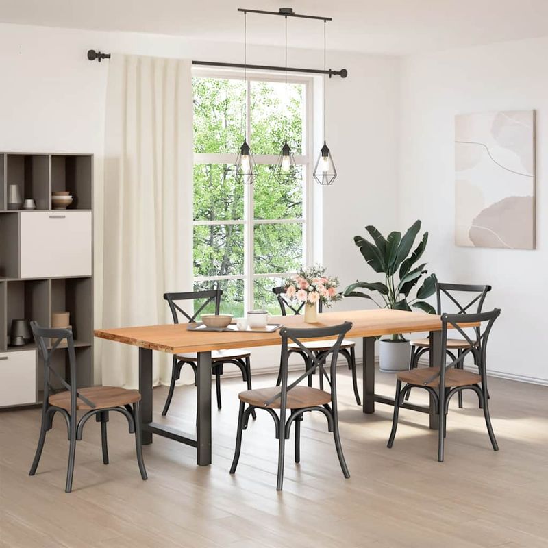 Casa si Gradina - Mobilier - Feronerie si accesorii mobila - Picioare masuta de cafea Antracit 2 buc 70x(72-73) cm Otel - Infinity.ro
