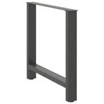 Casa si Gradina - Mobilier - Feronerie si accesorii mobila - Picioare masuta de cafea Antracit 2 buc 70x(72-73) cm Otel - Infinity.ro
