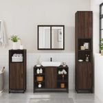 Casa si Gradina - Mobilier - Mobilier baie - Comode baie - Dulap chiuveta de baie, stejar maro, 80x33x60 cm, lemn compozit - Infinity.ro