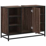 Casa si Gradina - Mobilier - Mobilier baie - Comode baie - Dulap chiuveta de baie, stejar maro, 80x33x60 cm, lemn compozit - Infinity.ro