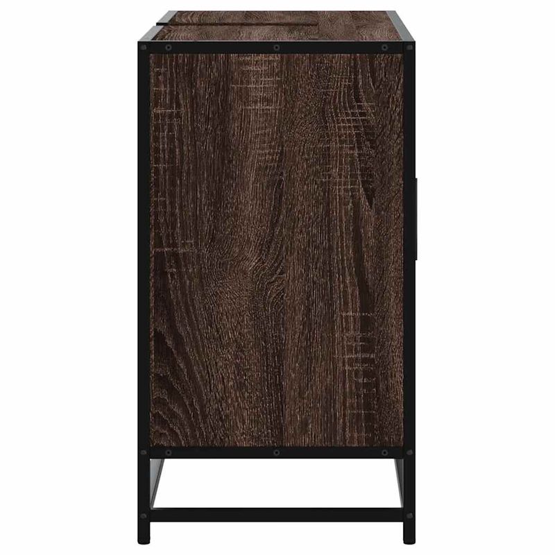 Casa si Gradina - Mobilier - Mobilier baie - Comode baie - Dulap chiuveta de baie, stejar maro, 80x33x60 cm, lemn compozit - Infinity.ro