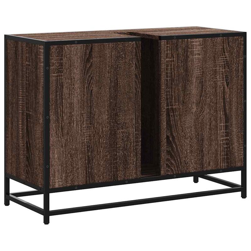 Casa si Gradina - Mobilier - Mobilier baie - Comode baie - Dulap chiuveta de baie, stejar maro, 80x33x60 cm, lemn compozit - Infinity.ro