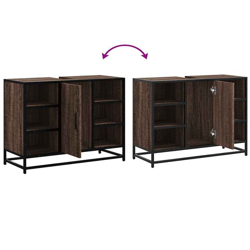 Casa si Gradina - Mobilier - Mobilier baie - Comode baie - Dulap chiuveta de baie, stejar maro, 80x33x60 cm, lemn compozit - Infinity.ro