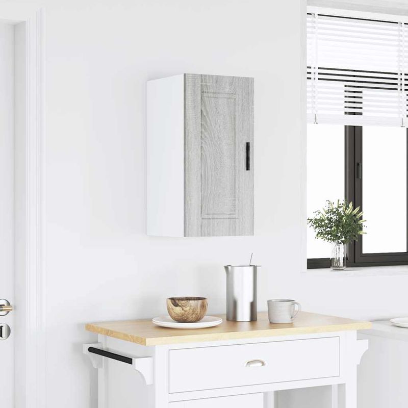 Casa si Gradina - Mobilier - Comode si corpuri - Corpuri bucatarie - Dulap de bucatarie "Porto" din lemn prelucrat Sonoma gri, model 1x dulap de perete (1 ușă), mărime 30x31x60 cm - Infinity.ro