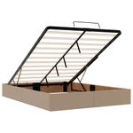 Casa si Gradina - Mobilier - Paturi si accesorii - Paturi - Cadru de pat otoman fara saltea Cappucino piele artificiala, mărime 140x200 cm - Infinity.ro