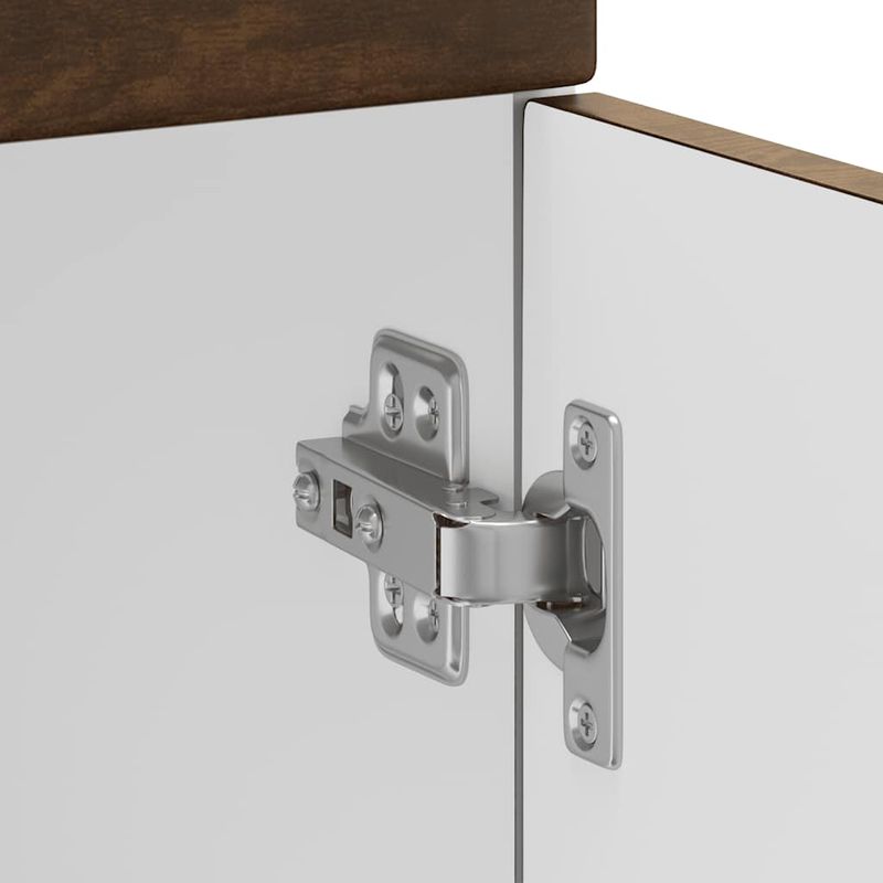 Casa si Gradina - Mobilier - Comode si corpuri - Corpuri bucatarie - Dulap de bucatarie „Kalmar” din lemn de lemn de stejar afumat, model 1x dulap inferior (2 uși 1 sertar), mărime 60x46x81.5 cm - Infinity.ro