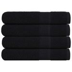 Casa si Gradina - Textile si covoare - Textile baie - Prosoape - Prosoape 4 buc Negru 100x200 cm 360 g/m² 100% bumbac - Infinity.ro
