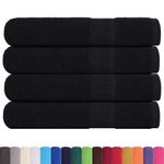 Casa si Gradina - Textile si covoare - Textile baie - Prosoape - Prosoape 4 buc Negru 100x200 cm 360 g/m² 100% bumbac - Infinity.ro