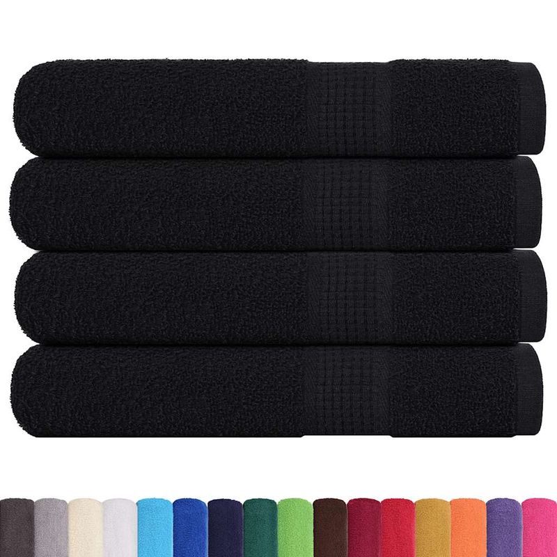 Casa si Gradina - Textile si covoare - Textile baie - Prosoape - Prosoape 4 buc Negru 100x200 cm 360 g/m² 100% bumbac - Infinity.ro
