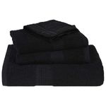 Casa si Gradina - Textile si covoare - Textile baie - Prosoape - Prosoape 4 buc Negru 100x200 cm 360 g/m² 100% bumbac - Infinity.ro