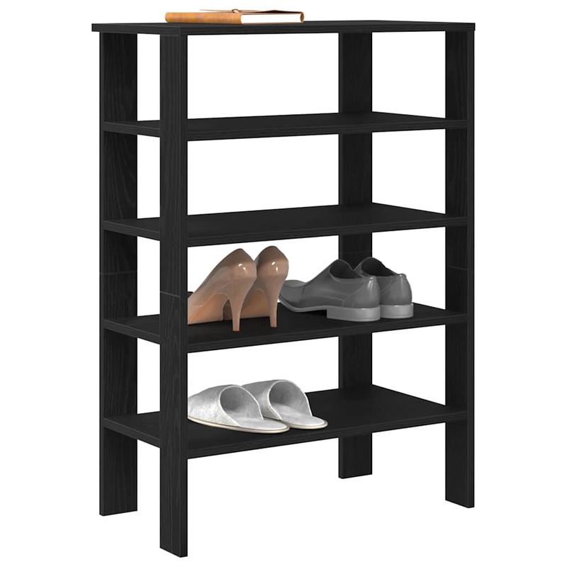 Casa si Gradina - Mobilier - Organizare si depozitare - Organizator incaltaminte - Suport pentru pantofi negru 61x32x87,5 cm Lemn prelucrat - Infinity.ro