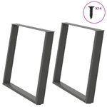 Casa si Gradina - Mobilier - Feronerie si accesorii mobila - Picioare pentru masa in forma de U, 2 buc Antracit Otel, mărime 100x(72-73) cm - Infinity.ro