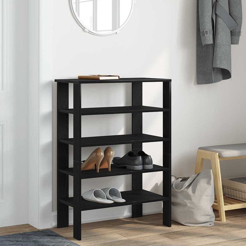 Casa si Gradina - Mobilier - Organizare si depozitare - Organizator incaltaminte - Suport pentru pantofi negru 61x32x87,5 cm Lemn prelucrat - Infinity.ro