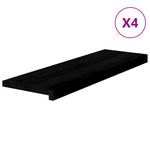 Casa si Gradina - Constructii - Scari si accesorii interioare - Accesorii scari interioare - Trepte de scara 4 buc maro inchis lemn masiv de stejar, mărime 80x25x2 cm - Infinity.ro