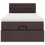 Casa si Gradina - Mobilier - Paturi si accesorii - Paturi - Cadru de pat otoman cu saltea tesatura maro inchis 100x200 cm - Infinity.ro