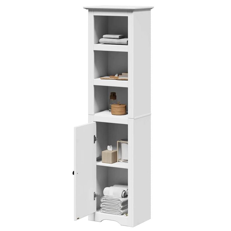 Casa si Gradina - Mobilier - Mobilier baie - Comode baie - Dulap de baie „BODO” Alb 44x30x160 cm - Infinity.ro
