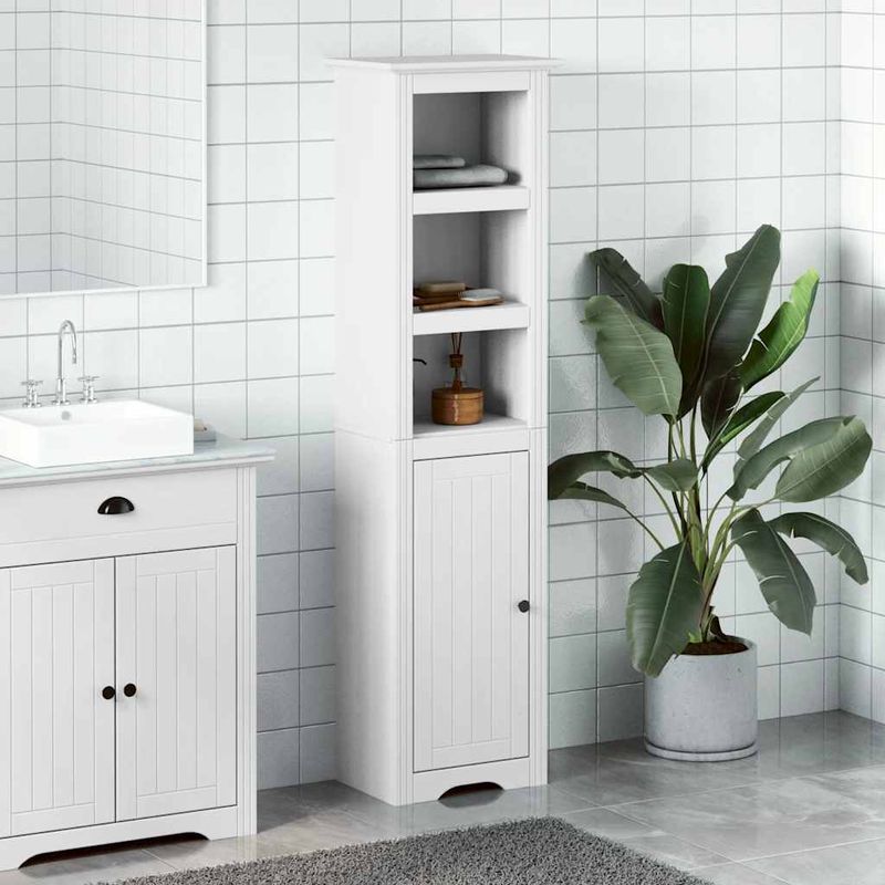 Casa si Gradina - Mobilier - Mobilier baie - Comode baie - Dulap de baie „BODO” Alb 44x30x160 cm - Infinity.ro