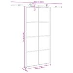 Casa si Gradina - Constructii - Usi interior, exterior si garaj - Usi garaj - Usa glisanta cu set feronerie 102,5x205 cm sticla ESG/aluminiu - Infinity.ro