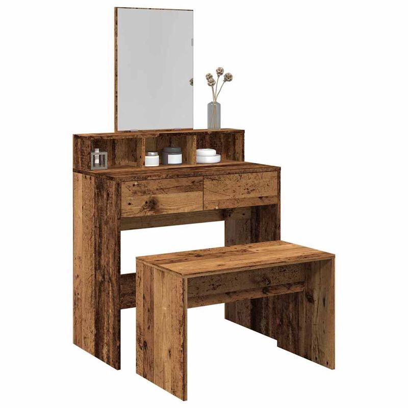 Casa si Gradina - Mobilier - Scaune si fotolii - Tabureti - Taburet de toaleta din lemn vechi 70x35x45 cm lemn prelucrat - Infinity.ro