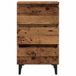 Casa si Gradina - Mobilier - Comode si corpuri - Noptiere - Noptiera cu picioare metalice, lemn vechi, 40x35x69 cm - Infinity.ro