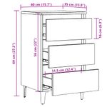 Casa si Gradina - Mobilier - Comode si corpuri - Noptiere - Noptiera cu picioare metalice, lemn vechi, 40x35x69 cm - Infinity.ro