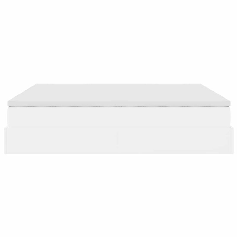 Casa si Gradina - Mobilier - Paturi si accesorii - Paturi - Cadru de pat otoman cu saltele alb 180x200cm piele artificiala - Infinity.ro