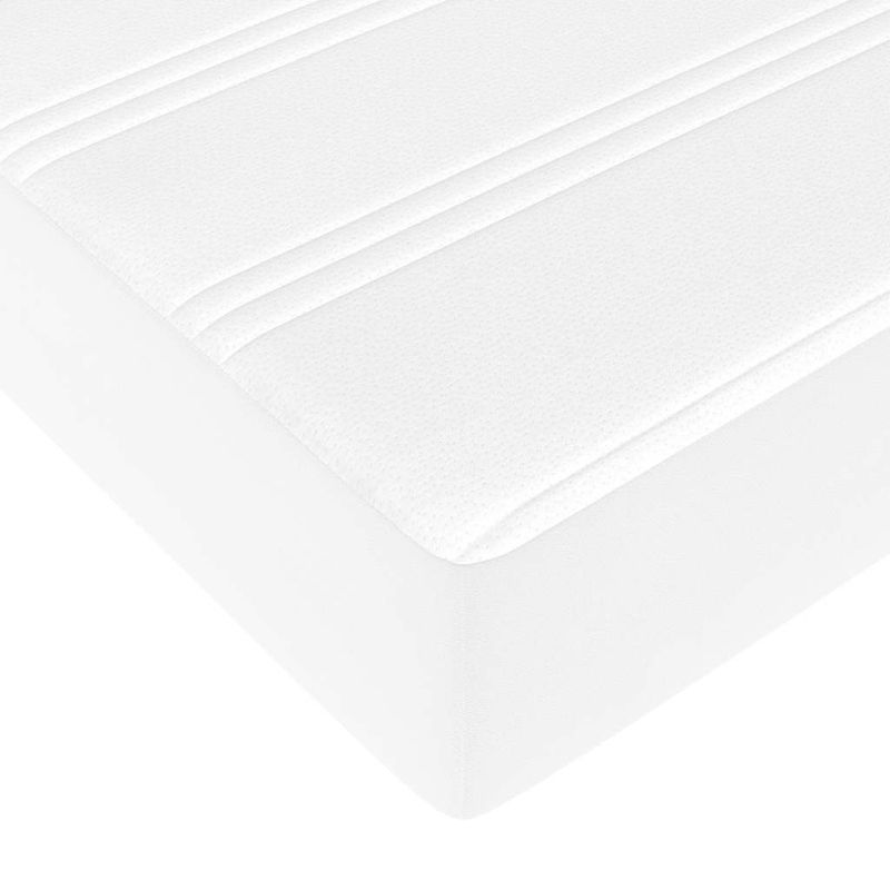 Casa si Gradina - Mobilier - Paturi si accesorii - Paturi - Cadru de pat otoman cu saltele alb 180x200cm piele artificiala - Infinity.ro