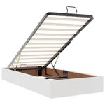 Casa si Gradina - Mobilier - Paturi si accesorii - Paturi - Cadru de pat otoman cu saltea alb 80x200cm piele artificiala - Infinity.ro