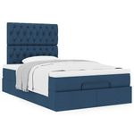Casa si Gradina - Mobilier - Paturi si accesorii - Paturi - Cadru de pat otoman cu saltea 120x190 cm tesatura albastra - Infinity.ro
