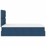 Casa si Gradina - Mobilier - Paturi si accesorii - Paturi - Cadru de pat otoman cu saltea 120x190 cm tesatura albastra - Infinity.ro