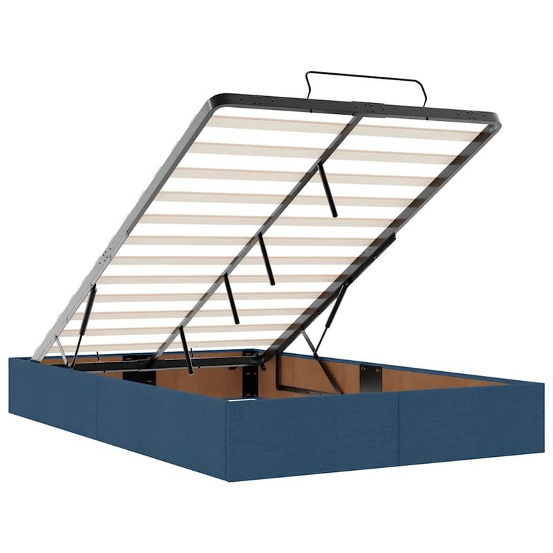 Casa si Gradina - Mobilier - Paturi si accesorii - Paturi - Cadru de pat otoman cu saltea 120x190 cm tesatura albastra - Infinity.ro