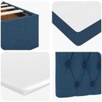 Casa si Gradina - Mobilier - Paturi si accesorii - Paturi - Cadru de pat otoman cu saltea 120x190 cm tesatura albastra - Infinity.ro