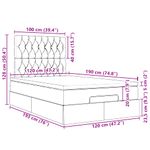 Casa si Gradina - Mobilier - Paturi si accesorii - Paturi - Cadru de pat otoman cu saltea 120x190 cm tesatura albastra - Infinity.ro