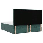 Casa si Gradina - Mobilier - Paturi si accesorii - Paturi - Cadru de pat otoman cu saltele Verde inchis 200x200cm catifea - Infinity.ro