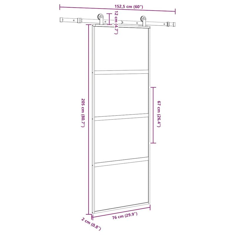 Casa si Gradina - Constructii - Usi interior, exterior si garaj - Usi interior - Usa glisanta cu set de feronerie sticla temperata si aluminiu - Infinity.ro